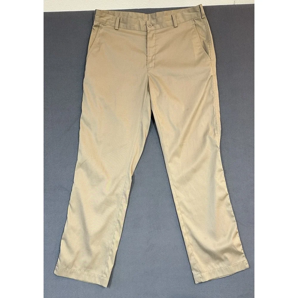 Nike Velocity Dri-Fit Golf Pants Tan Preppy Office Wear Casual Mens Size 34x32